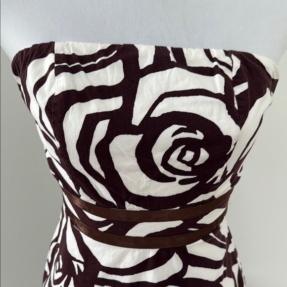 XOXO Chic Strapless Brown and White Dress Sz5 - Picture 5 of 7